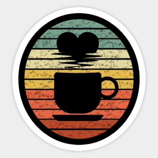 Retro Coffee Lovers Gift Sticker